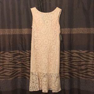 Eva mendes Pink Lace Dress